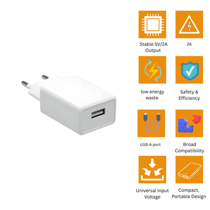 SONOFF PS10UA050 5V USB Power Supply Adapter | Stable Power Adapter for SONOFF Smart Devices | Compact Design | Safe & Reliable Smart Home Accessory
