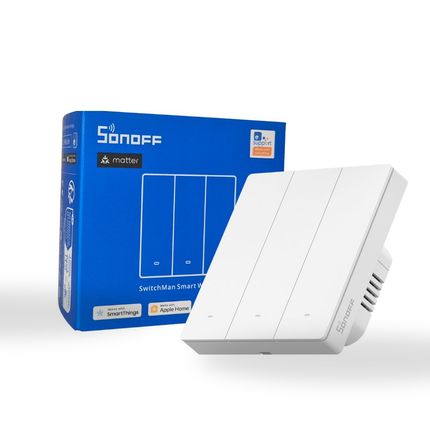 SONOFF M5 Series UK Size 7*7 Smart Wi-Fi Touch Switch |Wall Switch | Remote Control | Scheduling | Smart Home Automation