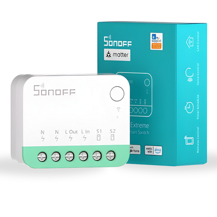 SONOFF MINIR4M Smart Wi-Fi Switch | Matter Compatible | Mini Relay Module | Remote Control | Smart Home Automation