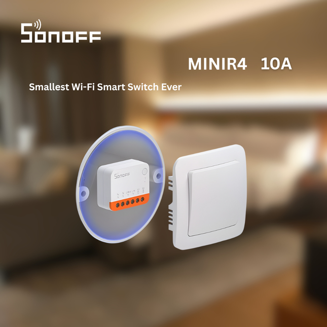 SONOFF MINIR4 Smart Wi-Fi Switch | DIY Relay Module | Remote Control via eWeLink | Smart Home Automation
