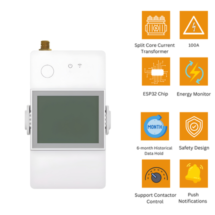 SONOFF POWCT 100A Smart Wi-Fi Current Transformer | Energy Monitoring | DIN Rail Mounted | Smart Home Automation