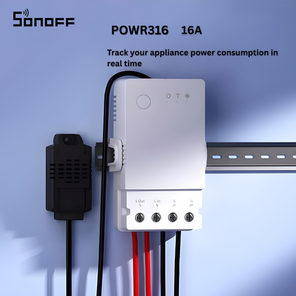 SONOFF POWR316 Smart Wi-Fi Power Monitoring Switch | 16A Energy Meter | Overload Protection | Smart Home Automation