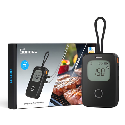 SONOFF BMT01 BBQ 3V Smart Wireless Meat Thermometer | Bluetooth Temperature Sensor | Real-Time Monitoring | Smart Cooking Automation
