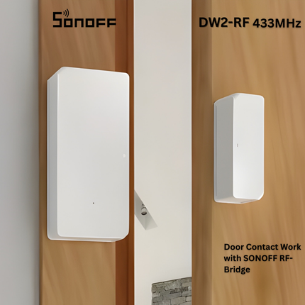 SONOFF DW2-RF Wireless Door & Window Sensor | 433MHz RF Compatible | Battery Powered | DIY Smart Home Security