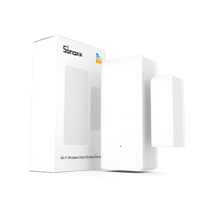 SONOFF DW2-WIFI Wireless Door & Window Sensor | Wi-Fi Smart Home Security | Battery Powered | Remote Monitoring via eWeLink
