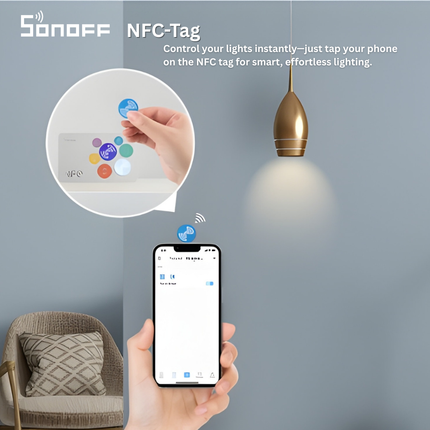 SONOFF NFC-Tag Smart Home Automation Tag | Programmable NFC Sticker | Quick Action Triggers | eWeLink Compatible