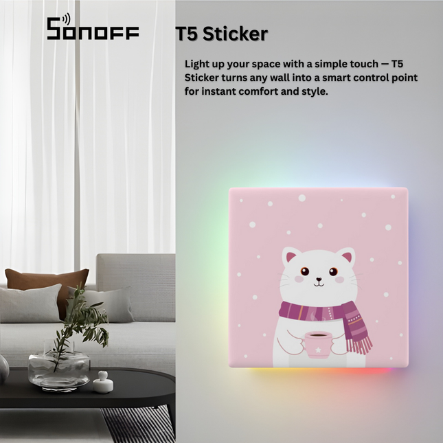 SONOFF T5 Sticker Smart Home Automation Tag | Programmable NFC Sticker | Quick Action Triggers | eWeLink Compatible
