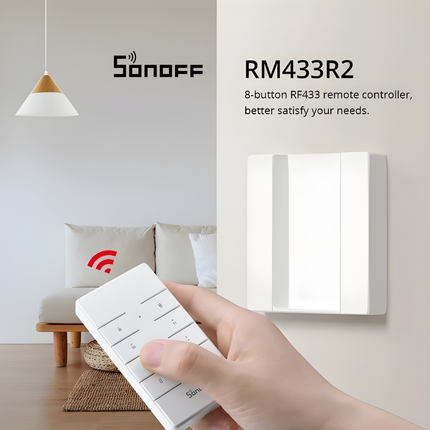 SONOFF RM433R2 433MHz RF Remote Control | Wireless Scene Controller | Battery Powered | eWeLink Smart Home Automation