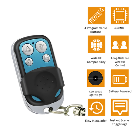 SONOFF 4KEY 433MHz RF Remote Control | Wireless Scene Controller | 4-Button Multi-Channel | Compatible with All SONOFF 433MHz Devices