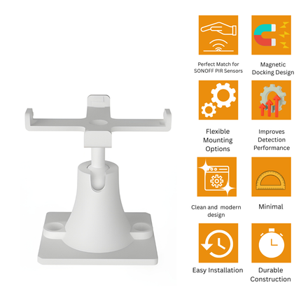 SONOFF PIR-BASE Adjustable Mounting Bracket for PIR Motion Sensors | Flexible Angle Adjustment | Easy Installation | Smart Home Accessory