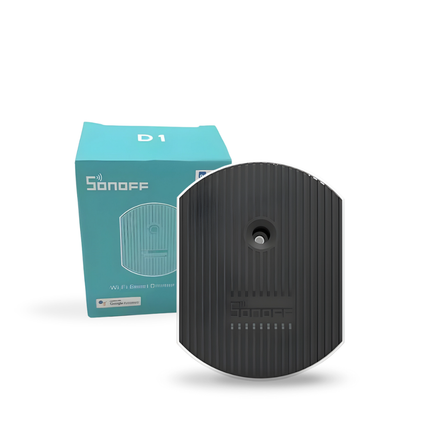 SONOFF D1 Smart Dimmer Switch 433MHz RF | Black Wall-Mounted Rotary Dimmer | Remote & Manual Control | Smart Home Lighting