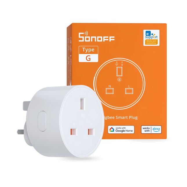 SONOFF S60ZBTPG-13A Smart Zigbee Plug | 13A E27 Socket | Remote Control & Scheduling | Voice Control | Smart Home Automation