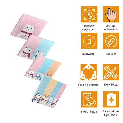SONOFF T5 Sticker Smart Home Automation Tag | Programmable NFC Sticker | Quick Action Triggers | eWeLink Compatible