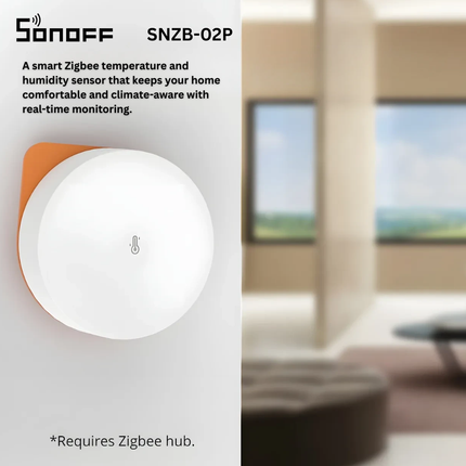 SONOFF SNZB-02P Zigbee 3.0 Temperature & Humidity Sensor | LCD Display | Real-Time Monitoring | Smart Alerts | Works with eWeLink, Alexa & SmartThings