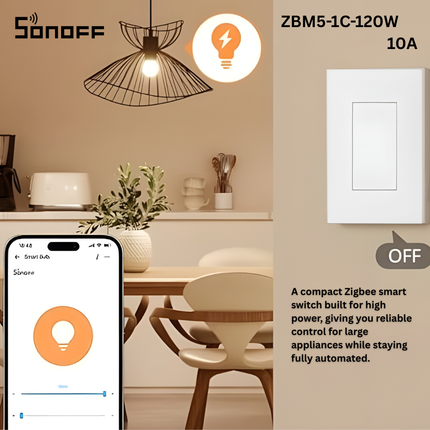 SONOFF ZBM5-XC-120W Series Zigbee Smart Switch | 120W ZB Smart Switch | Remote Control & Scheduling | Smart Home Automation