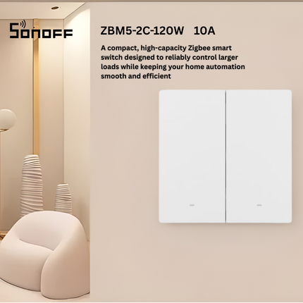 SONOFF ZBM5-XC-86W Series Zigbee Smart Wall Switch | 86W ZB Smart Switch | Remote Control & Scheduling | Smart Home Automation