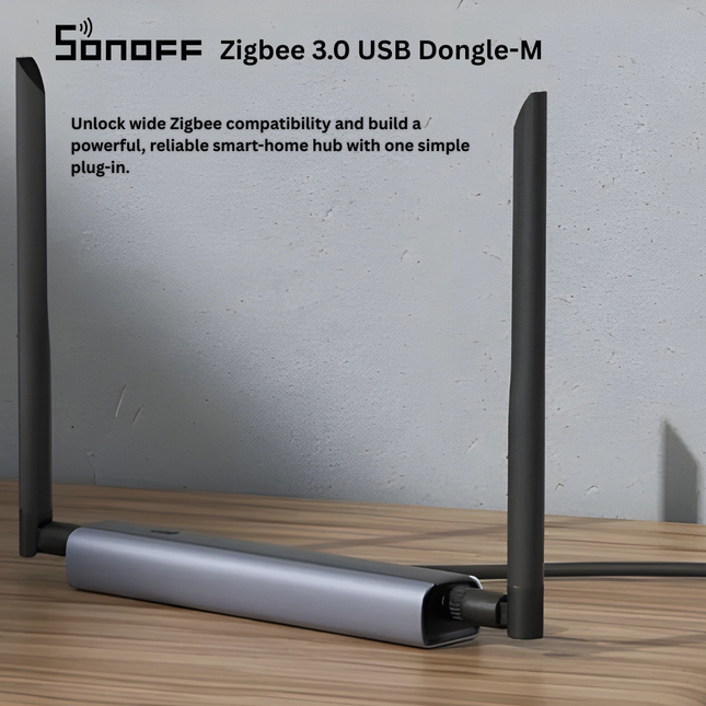 SONOFF Zigbee 3.0 USB Dongle-M | Zigbee Gateway & Coordinator | Connects Smart Zigbee Devices to Home Assistant, ZHA & Zigbee2MQTT | Long-Range USB Bridge