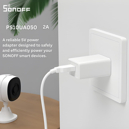 SONOFF PS10UA050 5V USB Power Supply Adapter | Stable Power Adapter for SONOFF Smart Devices | Compact Design | Safe & Reliable Smart Home Accessory