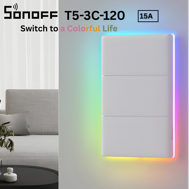 SONOFF T5 TX Ultimate Series Magic Size Smart Wi-Fi Touch Switch | Remote Control | Timing & Scheduling | Home Automation | Energy Saving