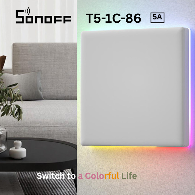 SONOFF T5 TX Ultimate Series UK Size 7*7  Smart Wi-Fi Touch Switch | Gang Wall Switch | Remote Control | Scheduling | Home Automation