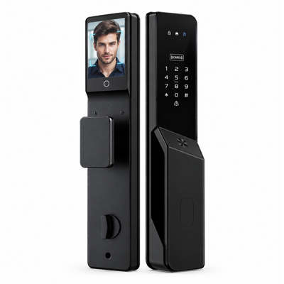 Tuya Wi-Fi Smart Door Lock with Face Recognition, Fingerprint, Card, Camera & Video Call – 5-in-1 Auto Opening Waterproof Lock | SE112