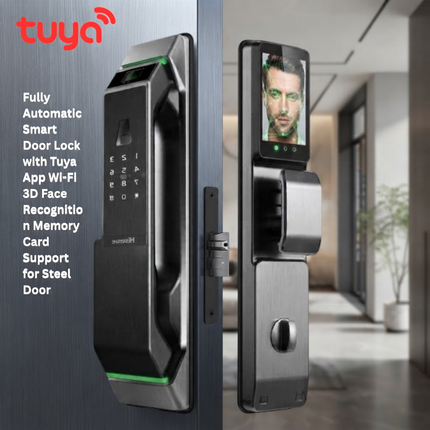 قفل باب ذكي أوتوماتيكي Tuya Wi-Fi مع التعرف على الوجه والكاميرا | SE4