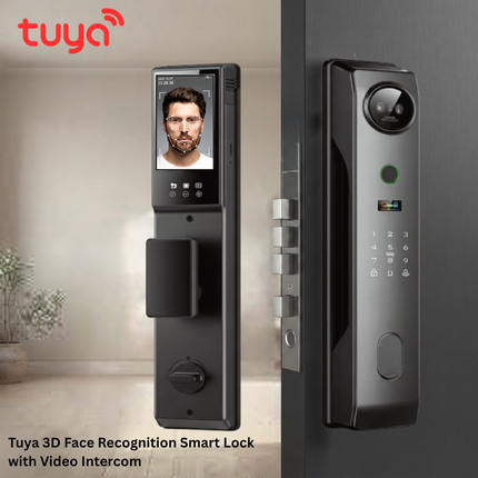 Tuya WiFi Smart Door Lock with Face Recognition, Camera & Self-Opening – Video Door Lock | SE66