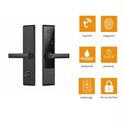 Spark SL-65 Smart Lock for Security Doors – Fingerprint, Password, Card & Tuya Wi-Fi