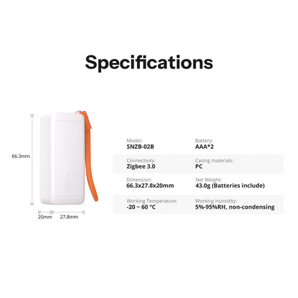 SONOFF SNZB-02B Zigbee Temperature & Humidity Sensor (9/9)