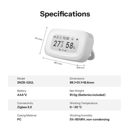 SONOFF SNZB-02UL E-Ink Zigbee Temperature & Humidity Sensor (9/9)