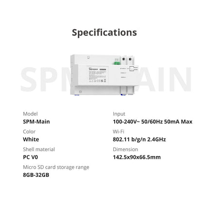 SONOFF SPM-4Relay Stackable Power Meter 4-Relay Unit (10/13)