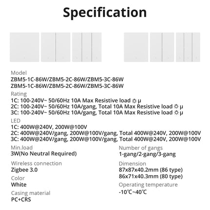 SONOFF ZBM5-80W SwitchMan Zigbee Smart Wall Switch (10/10)