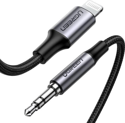 UGREEN MFi Lightning to 3.5mm AUX Audio Cable Braided 1m US315