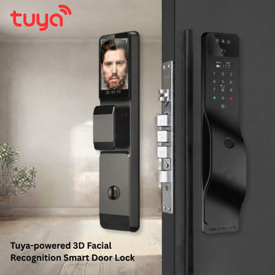 Tuya Smart Face Recognition Door Lock with Fingerprint, RFID Card & Keypad – WiFi Smart Lock
