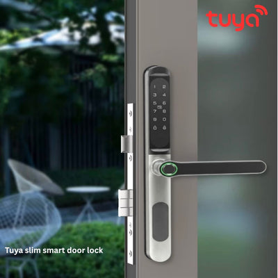 قفل باب ذكي نحيف TTLock ‏5 في 1 – بصمة، كلمة مرور وبطاقة
