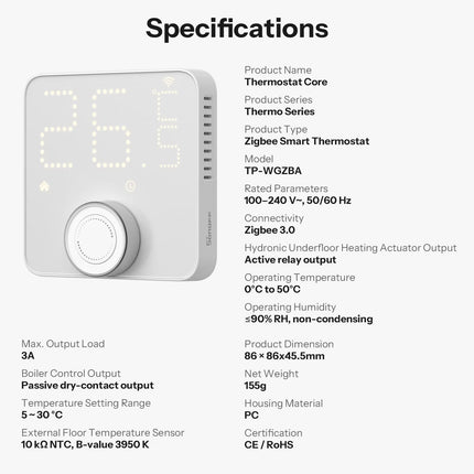ثرموستات Zigbee ذكي SONOFF TP-WGZBA (11/11)