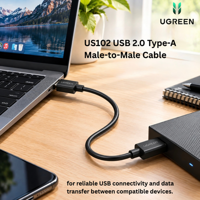 سلك يوجرين USB 2.0 إلى USB 2.0 موديل | US102