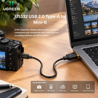 سلك يوجرين USB 2.0 A ذكر إلى Mini 5Pin ذكر | US132