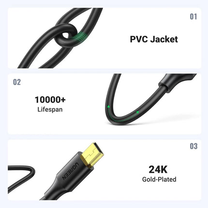 UGREEN USB-A 2.0 Male to Mini 5Pin Male Cable | US132