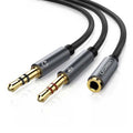 UGREEN 3.5mm Female to 2 Male Audio Mic Splitter Cable | AV140