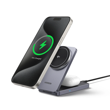 UGREEN 2-in-1 Qi2 Magnetic Wireless Charger | W706 | 45023