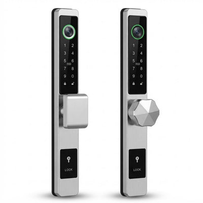 Slim Smart Door Lock – Tuya & TTLock, Face Recognition, 5-in-1 Access