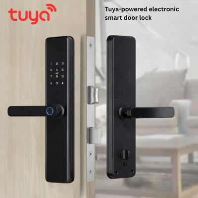 Tuya WiFi Smart Door Lock – Fingerprint, Password, Card & App Control