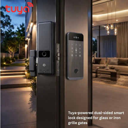 Tuya Wi-Fi 6-in-1 Smart Door Lock – Fingerprint, Video Call & App Control