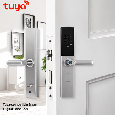 Tuya Wi-Fi Smart Door Lock – Fingerprint, Password, Card & App Control