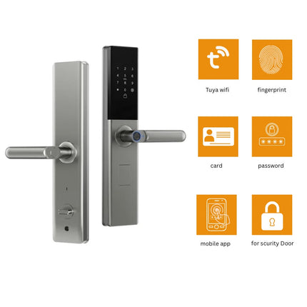 Tuya Wi-Fi Smart Door Lock – Fingerprint, Password, Card & App Control