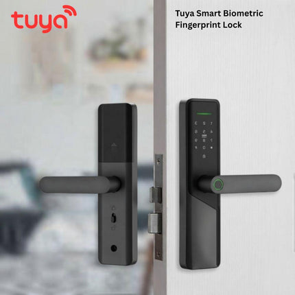 Tuya WiFi Smart Door Lock – Fingerprint, Password, Card & App Control