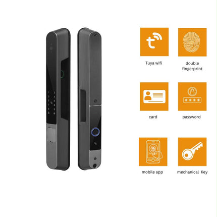 Tuya WiFi Smart Door Lock – Double Fingerprint, Password, Card & App Control