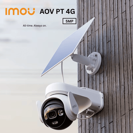 AOV PT 5MP| 4G Outdoor Camera WIth Battery | Solar Panel | Smart Home Security | Pan-Tilt