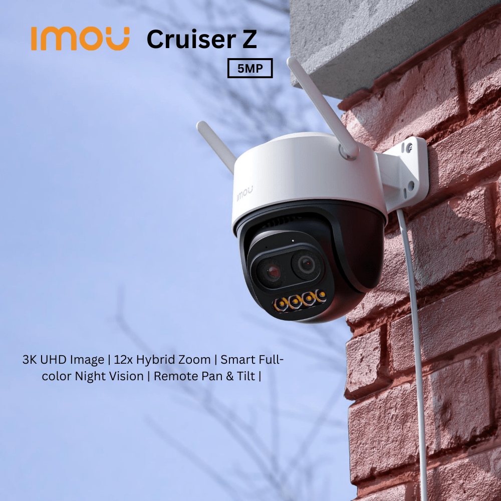 Cruiser Z 5MP| PT Zoom Lens 2.8-12mm Wi-Fi Camera | Outdoor Smart Security, Pan-Tiltm, Night Vision Cruiser Z 5MP| PT Zoom Lens 2.8-12mm Wi-Fi Camera | Outdoor Smart Security, Pan-Tiltm, Night Vision